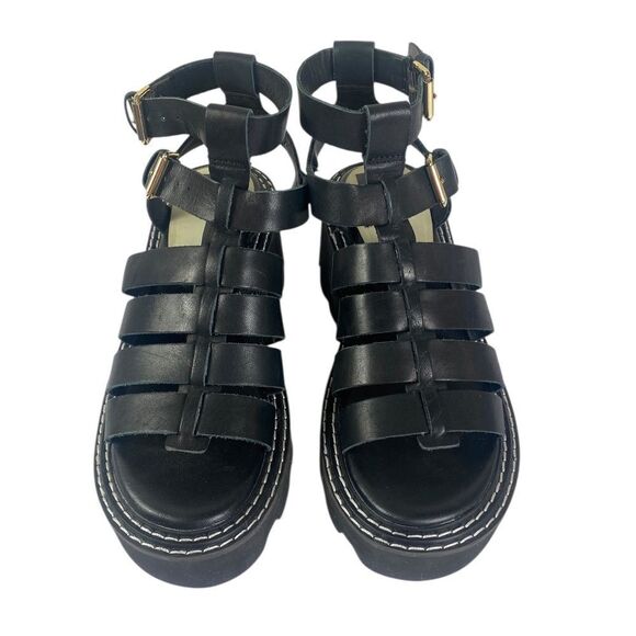 Dolce Vita 6.5 Gladiater sandals Bloomingdales black leather platform streetwear - Picture 2 of 7